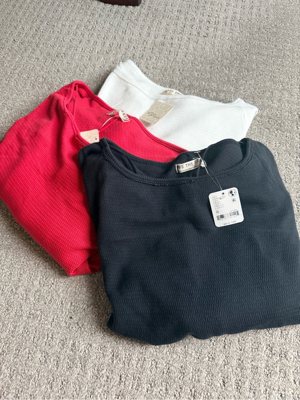 We The Free Women's LongSleeve Black, White, Red BUNDLE